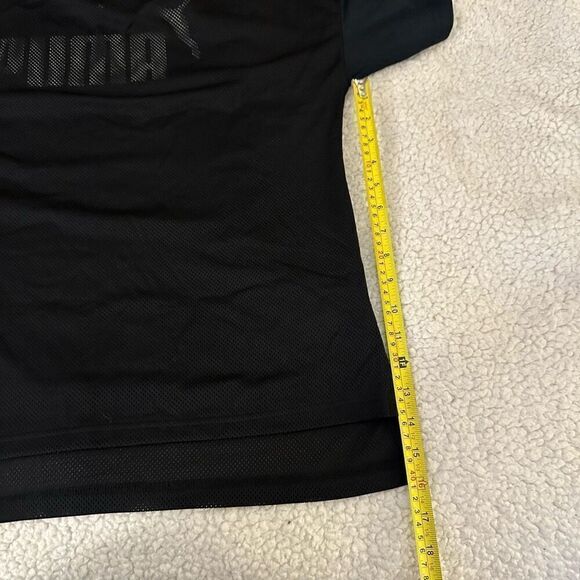 Puma Women’s Solid Black Mesh Graphic Short Sleeve Tee Size XL NWT - Picture 10 of 11